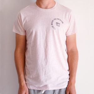 I live where you vacation T-shirt pink